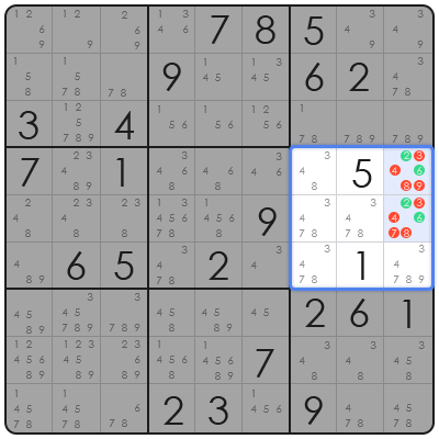 sudoku with candidate mode
